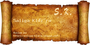 Saliga Klára névjegykártya